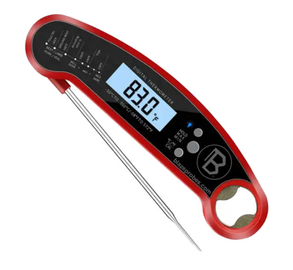 Waterproof Folding Digital Kitchen Thermometer with Min/Max Hold and Auto shutoff IP67 Rated Meat thermometer