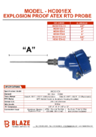 Explosion Proof ATEX RTD Temperature Sensor