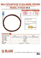 F0424-SK, F0424-MK, F0424-SJ, F0424-MJ, F0424-MT, F0424-MT FEP-Insulated Probe, Stripped Leads, Mini-Connector, Exposed, 24 -Gauge from Blaze