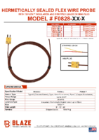 F0828-SK, F0828-MK, F0828-MJ, F0828-SJ, F0828-MT, F0828-ST FEP-Insulated Probe, Stripped Leads, Mini-Connector, Ungrounded, 24 -Gauge from Blaze