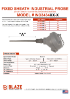 IND3434 375 Dia, Alum Conn Head Fixed Sheath Industrial Probe Datasheet