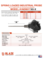 IND5017 250 Dia, Cast Iron Conn Head Spring Loaded Sheath Industrial Probe Datasheet